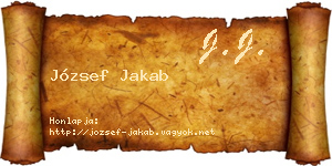 József Jakab névjegykártya
