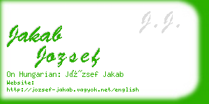 jakab jozsef business card